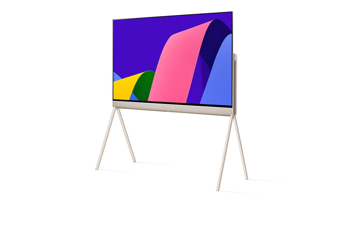 LG Objet Collection | Posé | 42'' 4K OLED, Posé prikazan sa prednje strane okrenut ulevo pod uglom od 45 stepeni., 42LX1Q3LA, thumbnail 2